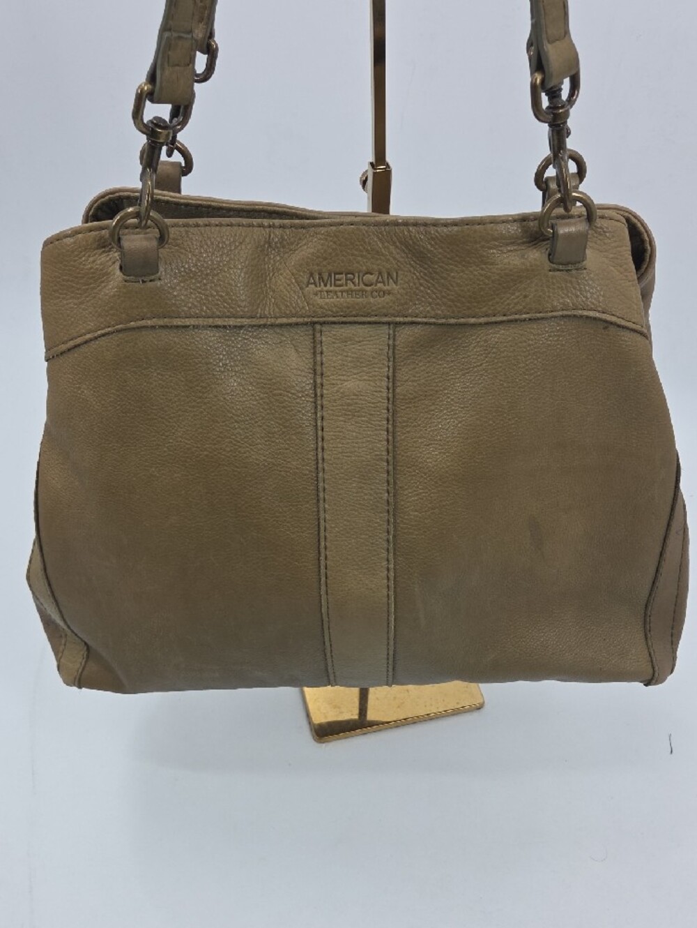 Olive Leather Shoulder Bag American Leather Co. - Picture 3 of 16